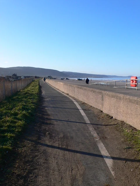 North Wales cycle path between Towyn and Abergele, a scenic coastal route for cyclists.